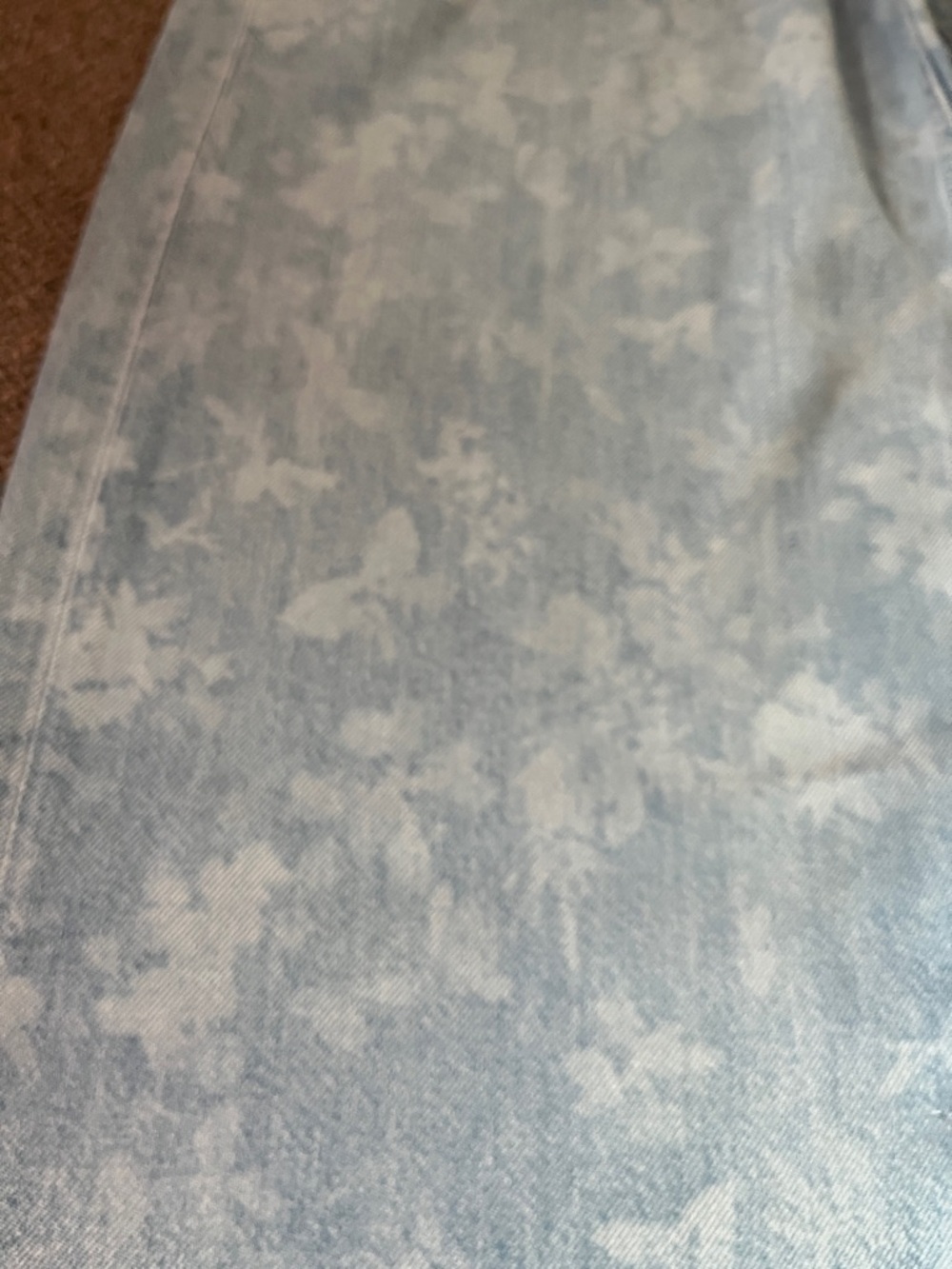 GAP Light Blue Wide-Leg Floral-Pattern Jeans - Picture 5 of 12
